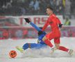 Marius Ștefănescu în Gloria Buzău - FCSB, disputat pe ninsoare, foto: Cristi Preda / GSP // 16.02.2025
