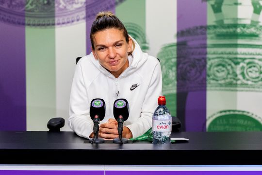 Simona Halep la o conferință la Wimbledon FOTO Guliver/GettyImages