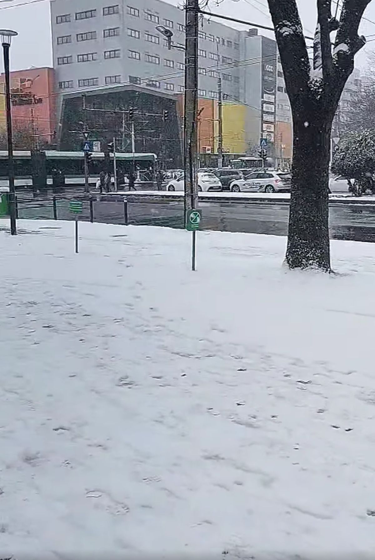 Zăpada a pus stăpânire pe București: va continua până miercuri