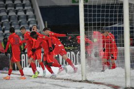 FCSB, antrenament pe zăpadă înaintea returului cu PAOK » Un gol din penalty și o reușită în proprie poartă au decis partida