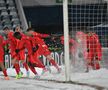 FCSB, antrenament pe zăpadă înaintea returului cu PAOK » Un gol din penalty și o reușită în proprie poartă au decis partida