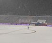 Imagini cu zăpada de la Buzău, înaintea meciului Gloria - FCSB