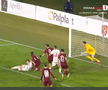 Andrei Chivulete anulează penalty-ul dictat pentru Hermannstadt // foto: capturi Prima Sport