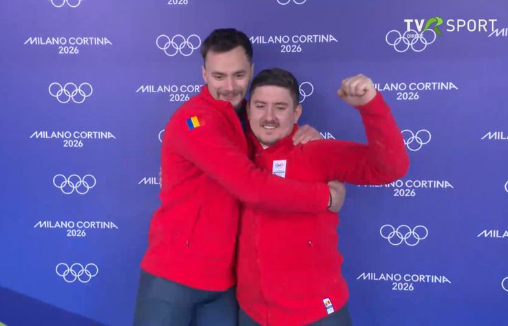 Mihai Cristian Tentea și George Iordache, bobul României la Jocurile Olimpice / FOTO: Capturi TVR Sport