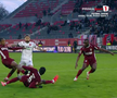 Penalty ratat în Hermannstadt - CFR Cluj. Foto: captură Prima Sport 1