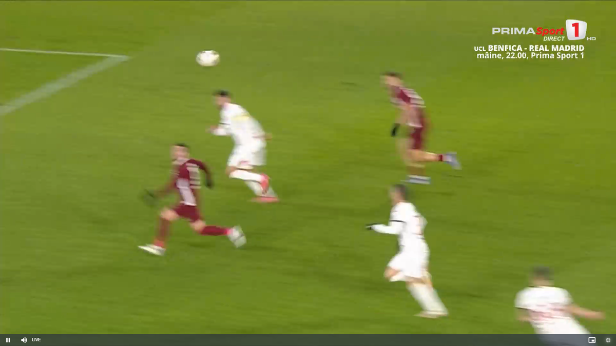 CFR Cluj a cerut penalty în minutul 62 // foto: capturi Prima Sport
