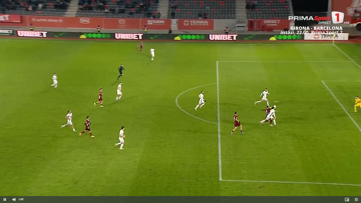 CFR Cluj a cerut penalty în minutul 62 // foto: capturi Prima Sport
