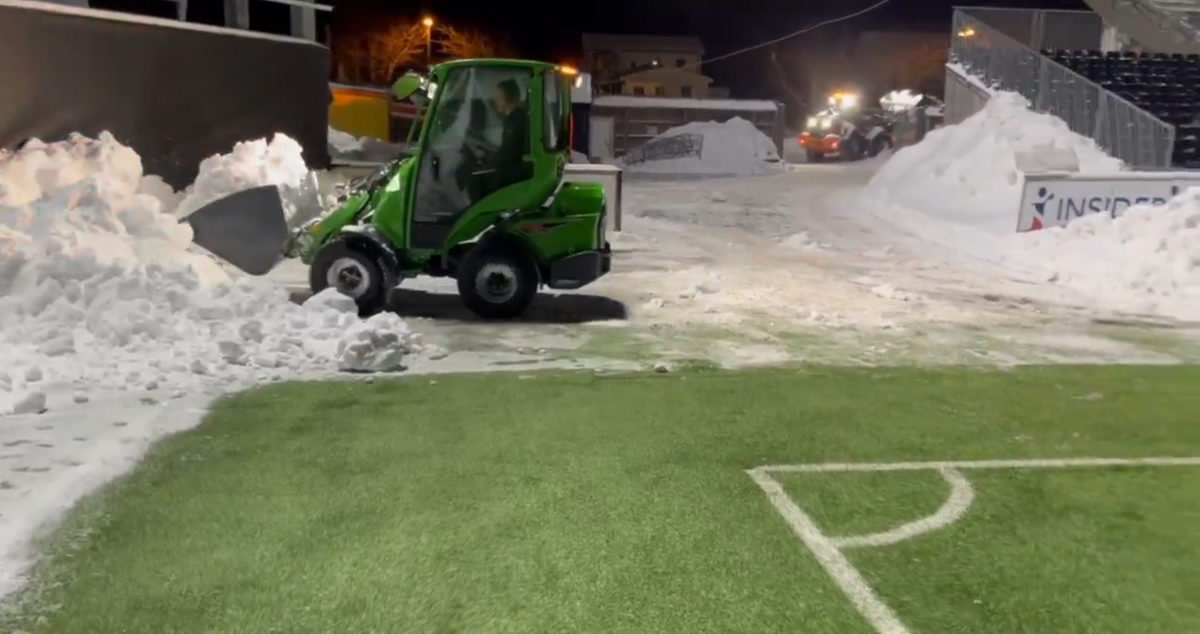 Stadionul lui Bodo/Glimt, cu două zile înainte de meciul cu Inter