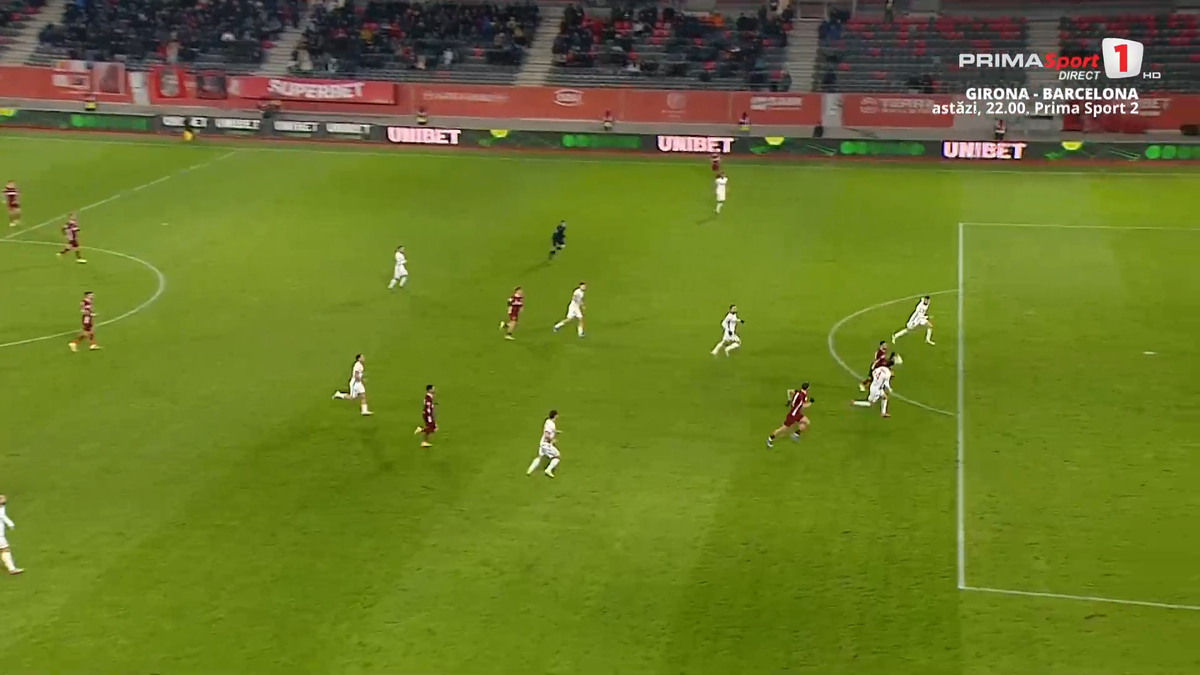 CFR Cluj a cerut penalty în minutul 62 // foto: capturi Prima Sport