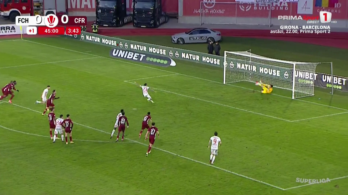 VAR a intervenit de DOUĂ ori la aceeași fază în Hermannstadt - CFR Cluj » Andrei Chivulete, întors la ultima fază a meciului într-un moment-cheie