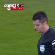 Penalty ratat în Hermannstadt - CFR Cluj. Foto: captură Prima Sport 1