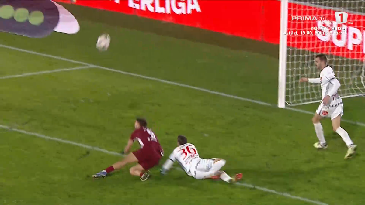 CFR Cluj a cerut penalty în minutul 62 // foto: capturi Prima Sport