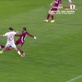 Penalty ratat în Hermannstadt - CFR Cluj. Foto: captură Prima Sport 1