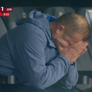 Dorinel Munteanu, în Hermannstadt - CFR Cluj // FOTO: captură Prima Sport