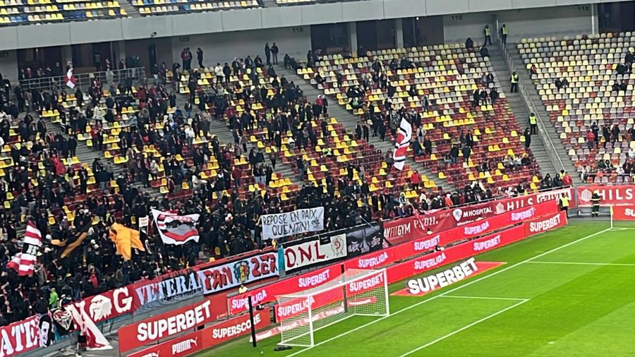 „Odihnește-te în pace, Quentin” » Ce se ascunde în spatele mesajului afișat de fanii lui Dinamo la meciul cu Slobozia