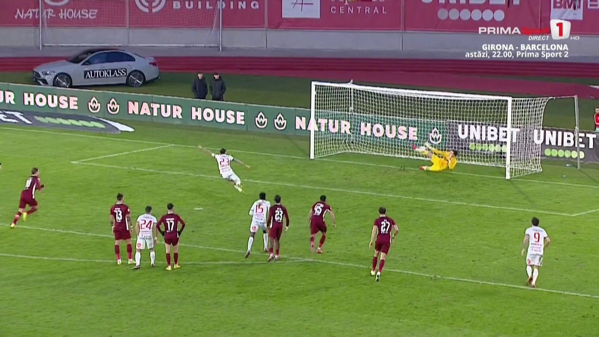 Penalty ratat în Hermannstadt - CFR Cluj