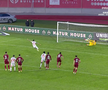 Penalty ratat în Hermannstadt - CFR Cluj. Foto: captură Prima Sport 1