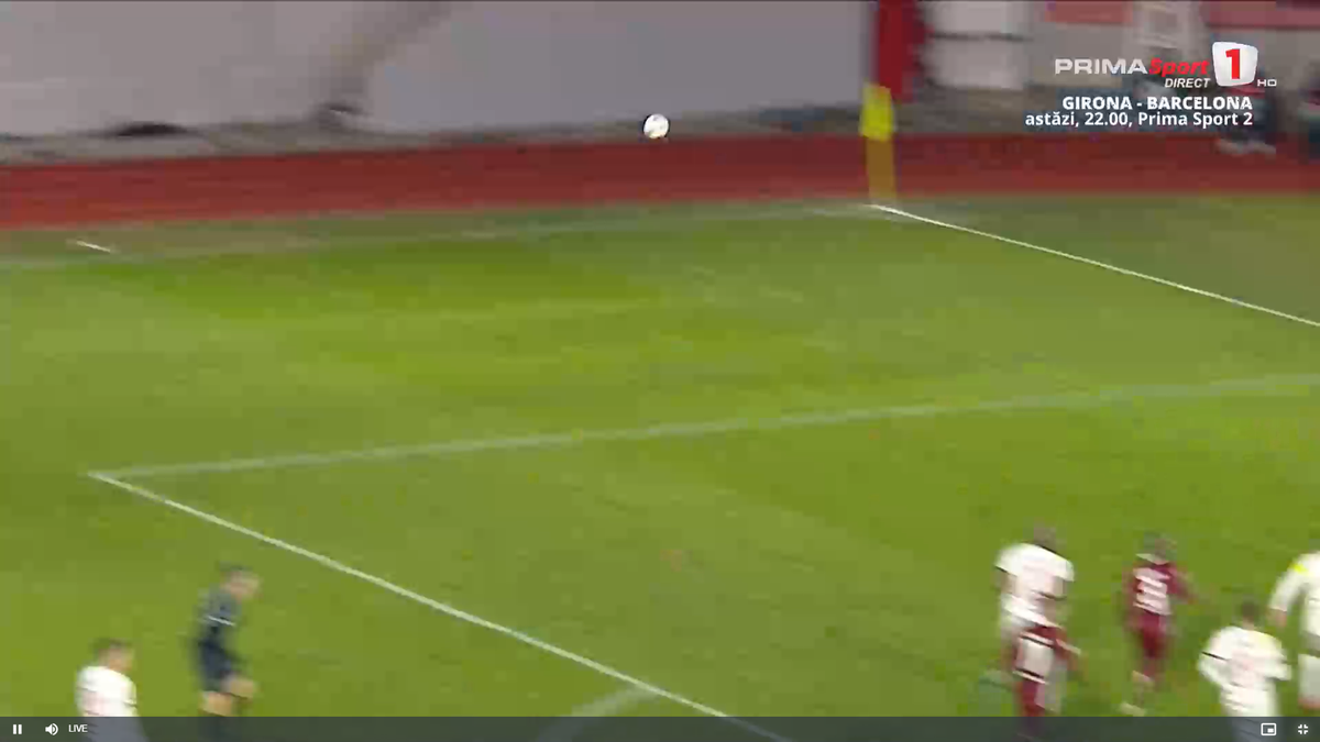 Andrei Chivulete anulează penalty-ul dictat pentru Hermannstadt // foto: capturi Prima Sport