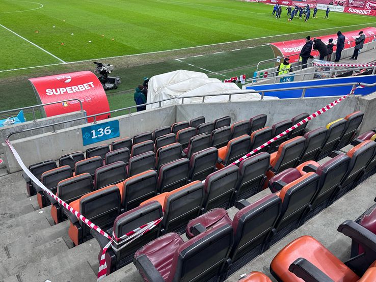 Zona izolată Arena Națională la Dinamo - Slobozia // FOTO: GSP.ro