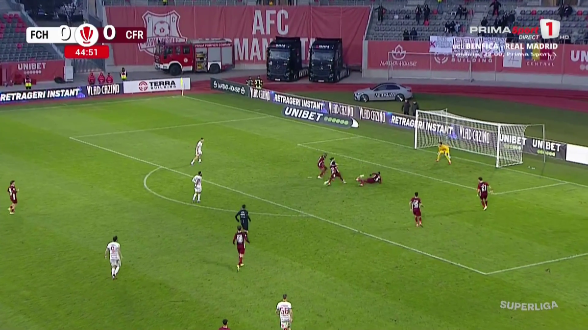 VAR a intervenit de DOUĂ ori la aceeași fază în Hermannstadt - CFR Cluj » Andrei Chivulete, întors la ultima fază a meciului într-un moment-cheie