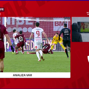 Penalty ratat în Hermannstadt - CFR Cluj. Foto: captură Prima Sport 1