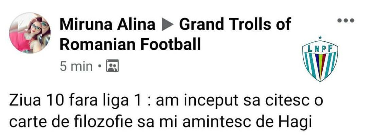 Avalanșă de glume după întreruperea Ligii 1 » Fanii fac haz de necaz: „Ziua 4 fără fotbal: îl sun pe fratele meu să îl scoată pe Moruțan la pauză, ca să îmi aduc aminte de Becali” :D