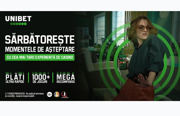 U & Unibet: distrează-te în momentele de așteptare și bucură-te de recompense extra în Casino Club!