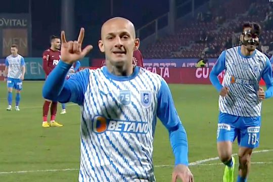 Mitriță a înscris în CFR Cluj - Universitatea Craiova