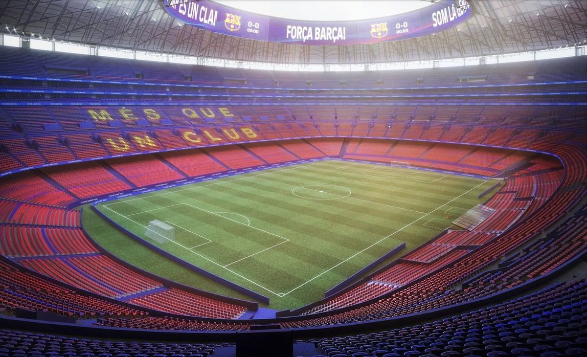 Cum arată Camp Nou după doi ani de lucrări. Foto: Instagram @433