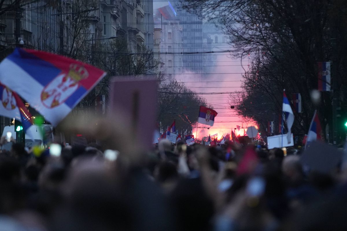 Protest în Serbia, 15 martie 2025