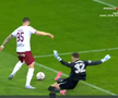 Rapid a cerut penalty în prima repriză a derby-ului cu FCSB, foto: captură Prima Sport