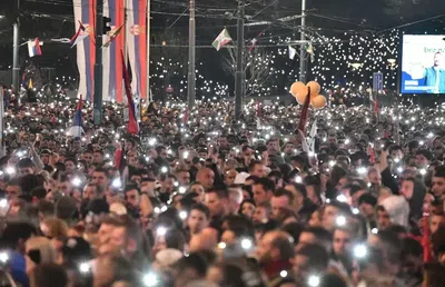 Imagini NEMAIVĂZUTE de la Belgrad: cel mai mare protest din istoria țării » Sute de mii de oameni pe străzi! Djokovic, printre sportivii care au susținut demersul