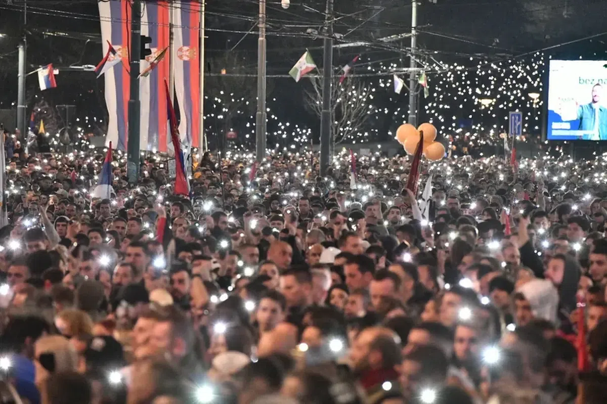 Protest în Serbia, 15 martie 2025