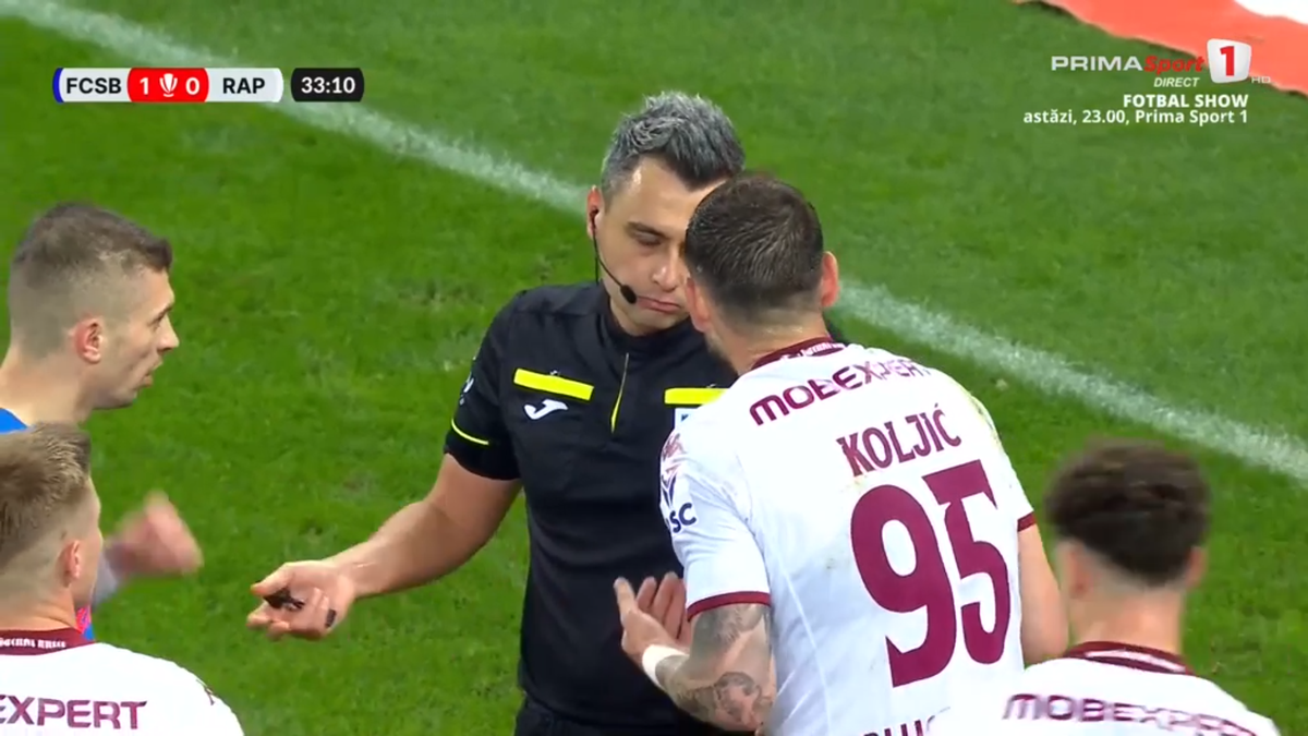 Faza din Rapid - FCSB care l-a făcut pe Marius Șumudică să ceară disperat intervenția VAR » Primul verdict al specialistului