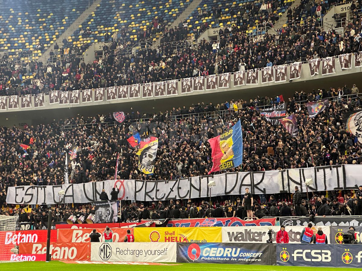 Toate mesajele galeriilor din FCSB - Rapid » Ironii tăioase și 4 bannere INTERZISE de Jandarmerie: „Nu reușiți în veci”