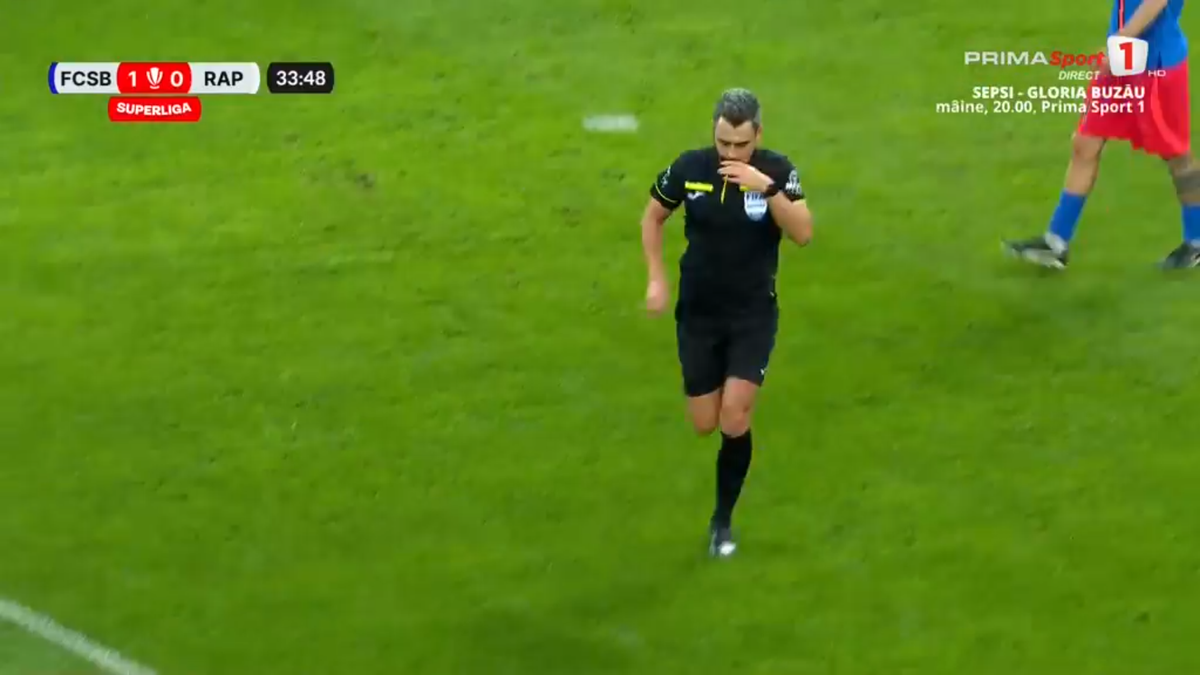 Faza din Rapid - FCSB care l-a făcut pe Marius Șumudică să ceară disperat intervenția VAR » Primul verdict al specialistului
