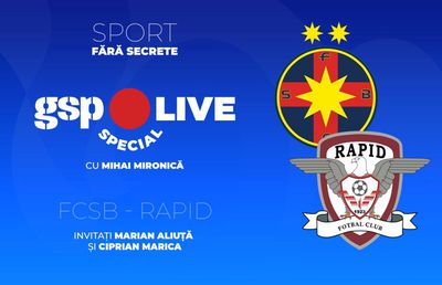 FCSB - Rapid » Start incendiar în play-off! Marian Aliuță și Ciprian Marica, invitați la GSP Live Special