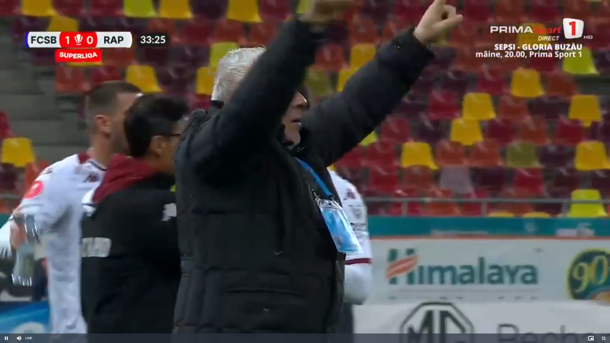 Faza din Rapid - FCSB care l-a făcut pe Marius Șumudică să ceară disperat intervenția VAR » Primul verdict al specialistului