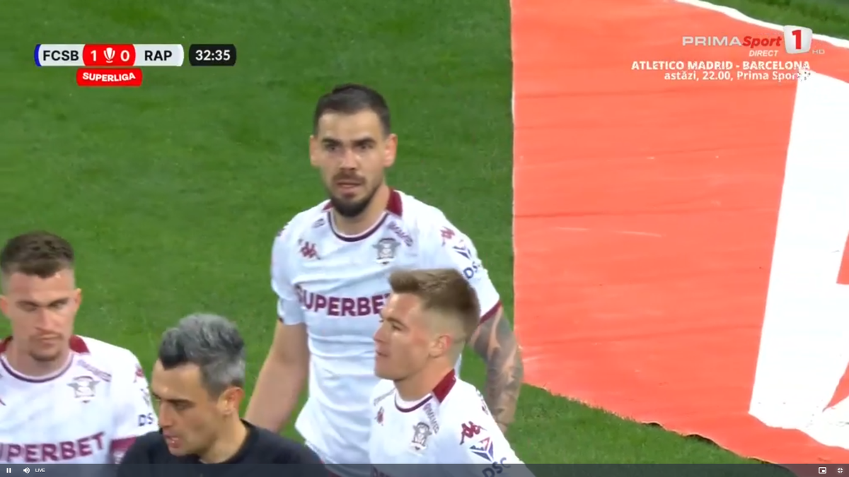 Faza din Rapid - FCSB care l-a făcut pe Marius Șumudică să ceară disperat intervenția VAR » Primul verdict al specialistului