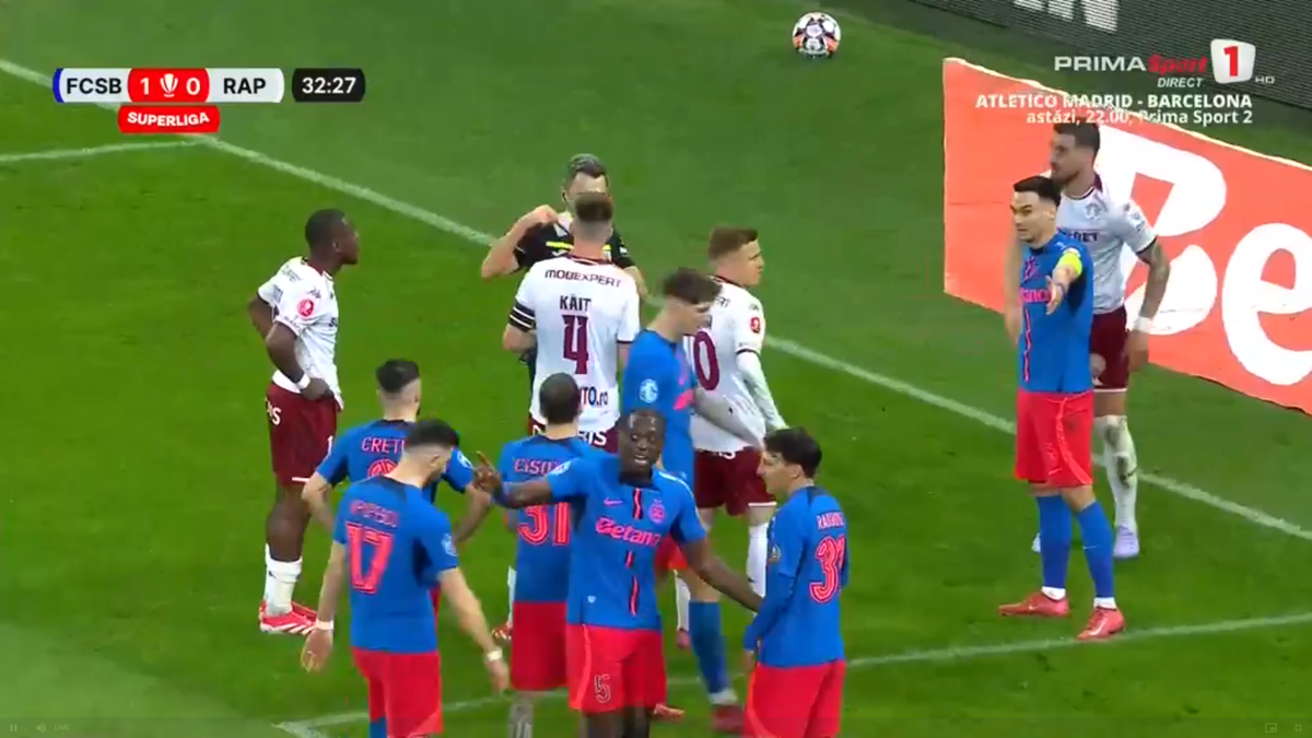 Faza din Rapid - FCSB care l-a făcut pe Marius Șumudică să ceară disperat intervenția VAR » Primul verdict al specialistului