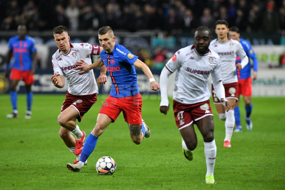 Rapid a rămas în 10 oameni contra FCSB-ului. Un expert în arbitraj contestă: „Niciodată galben acolo!”