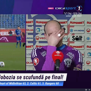 Denis Rusu, în lacrimi după Botoșani - Slobozia // FOTO: captură @Digi Sport