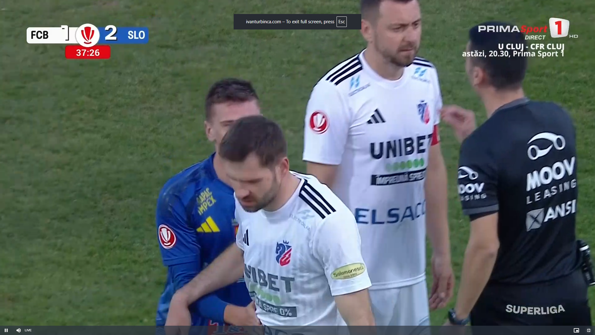 Zi de coșmar pentru fotbalistul din Superliga: autogol și „ROȘU” într-un interval de 4 minute!