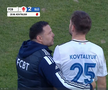 Mykola Kovtalyuk, cartonaș roșu în FC Botoșani - Unirea Slobozia // FOTO: captură Prima Sport