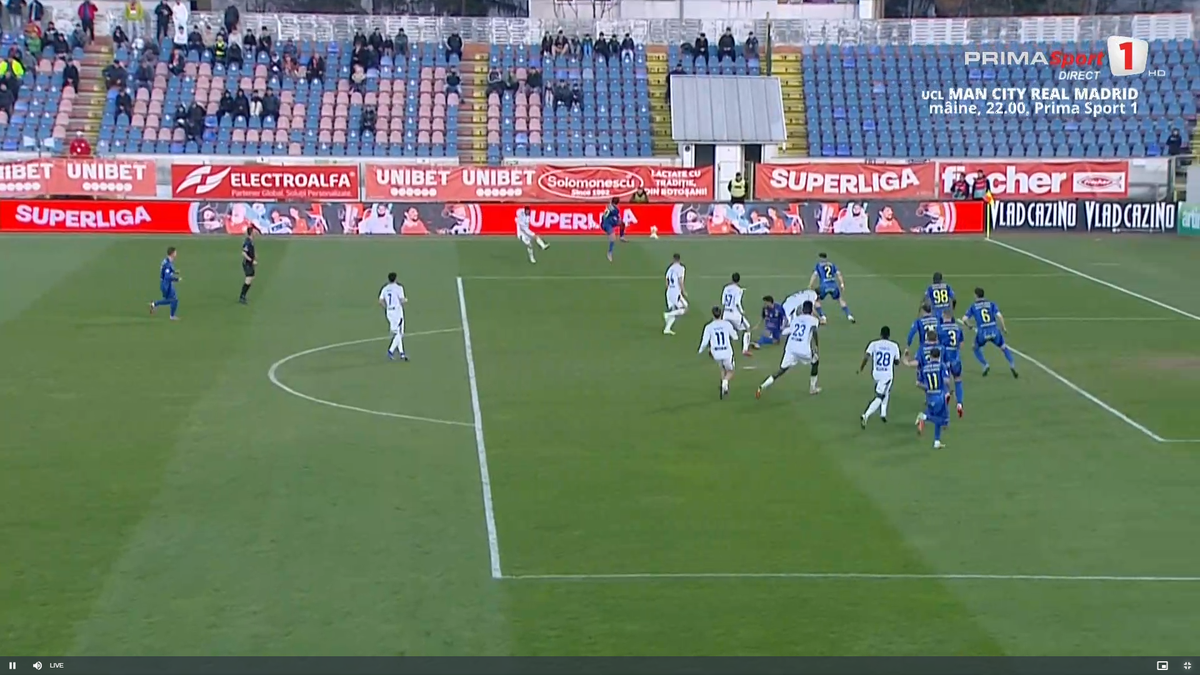 Zi de coșmar pentru fotbalistul din Superliga: autogol și „ROȘU” într-un interval de 4 minute!