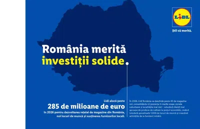 Lidl anunță un plan de expansiune a rețelei bugetat la peste 285 milioane de euro pentru 2026, cu 56% mai mare față de anul precedent