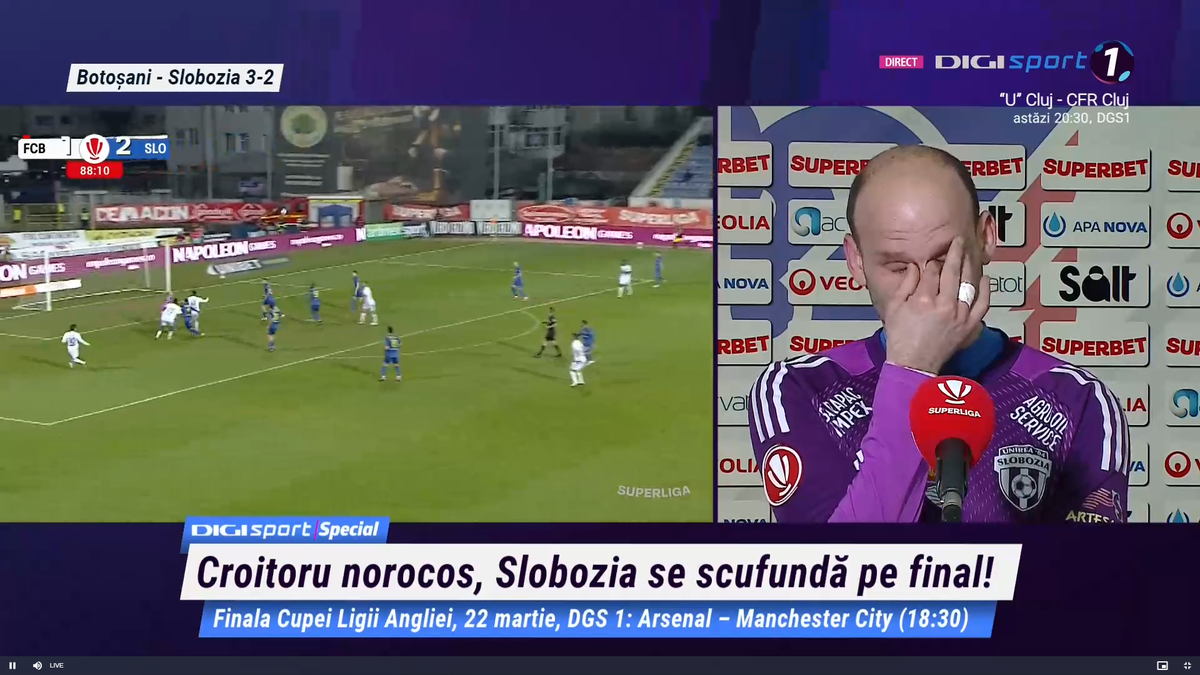 Denis Rusu, în lacrimi după Botoșani - Slobozia