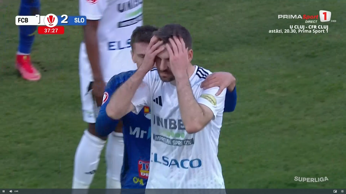 Mykola Kovtalyuk, cartonaș roșu în FC Botoșani - Unirea Slobozia