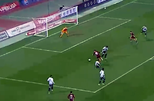 Lorenzo Biliboc a deschis scorul în U Cluj - CFR Cluj