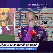 Denis Rusu, în lacrimi după Botoșani - Slobozia // FOTO: captură @Digi Sport